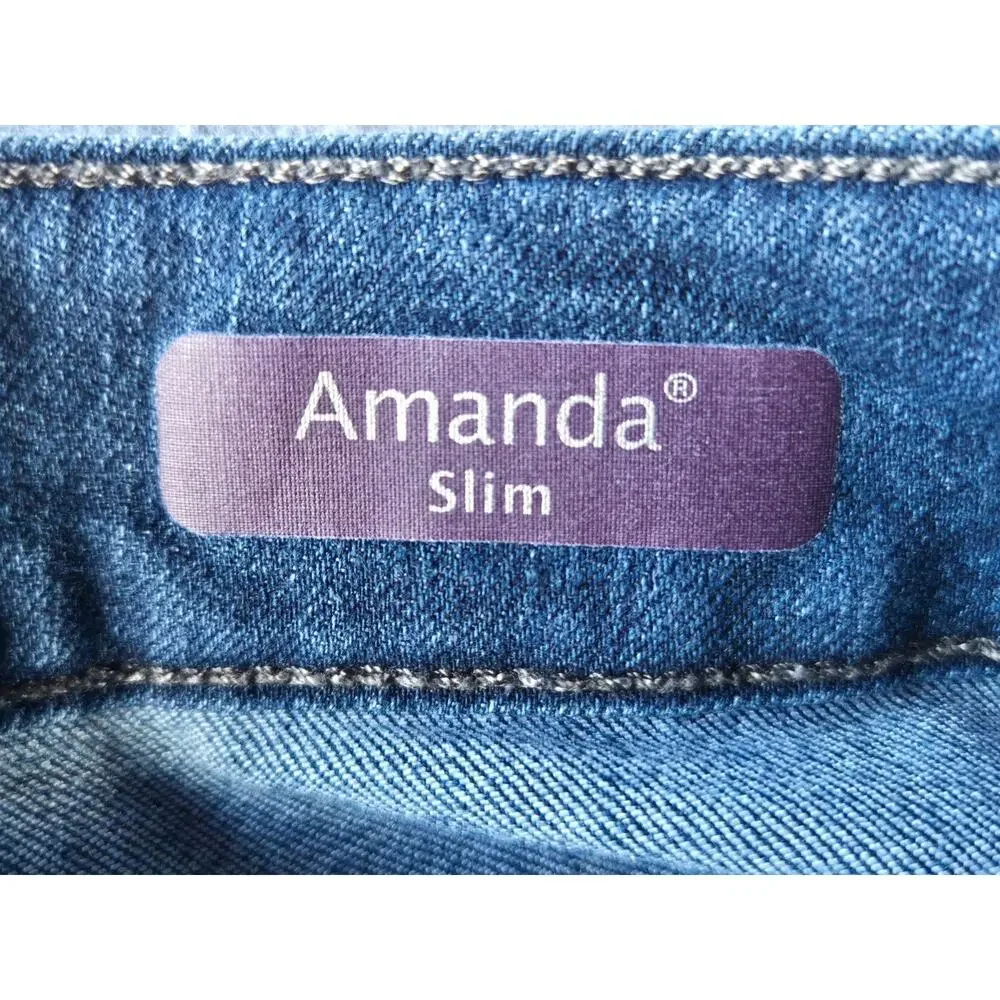 Gloria Vanderbilt Women's Jeans Amanda Slim Med Wash High Rise Size 18 (35x30)